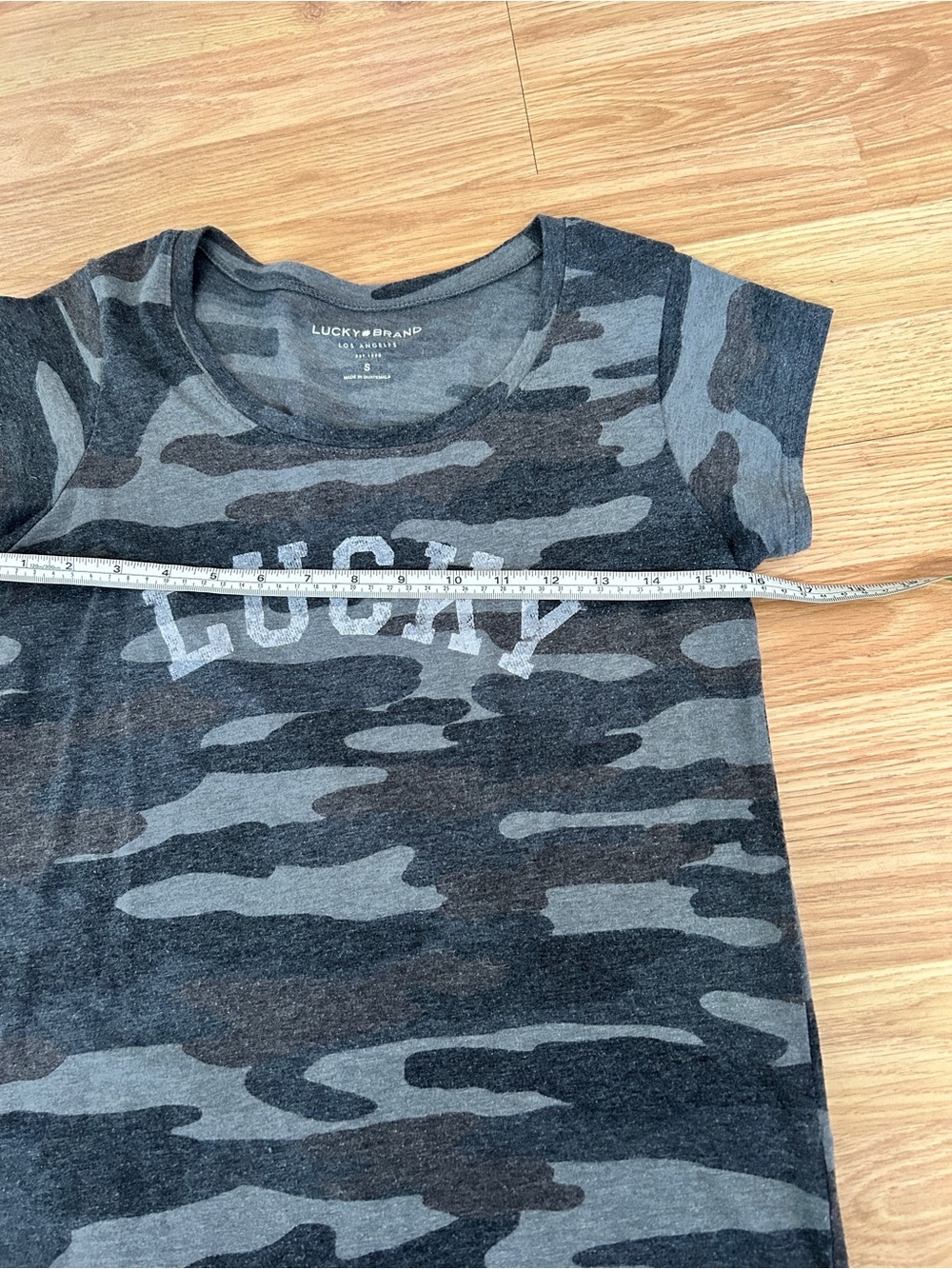 Lucky Brand Women's Gray Camo Tank with Logo - Picture 4 of 5